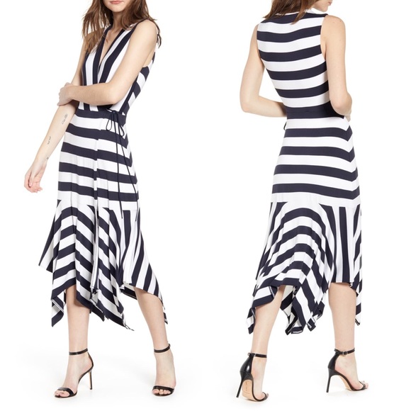 Bailey 44 Alexandria Striped Tie Waist Midi Dress - Picture 5 of 8